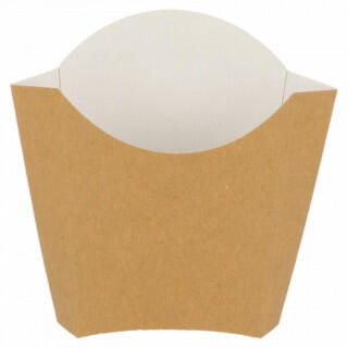 Контейнер для фри/снеков вертикальный 135 г, 13*8*13,5 см, натуральный, 200 шт/уп, бумага, Garcia de Pou Испания