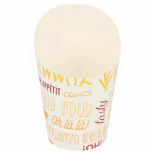 Контейнер картонный вертикальный для фри, снеков PAROLE 270 мл, Ø 7,5*10 см 100шт/уп, Garcia de Pou Испания